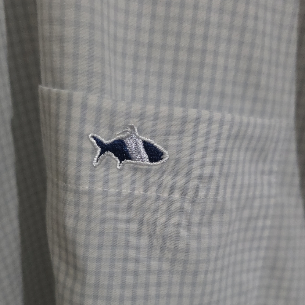 Fush Hippie Men's Light Gray Patterned Button Down Shirt - Picture 3 of 5
